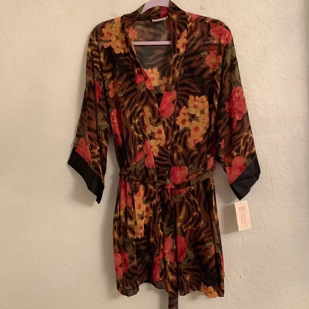 NWT California Dynasty Intimates FloralTwo Piece Set Size L